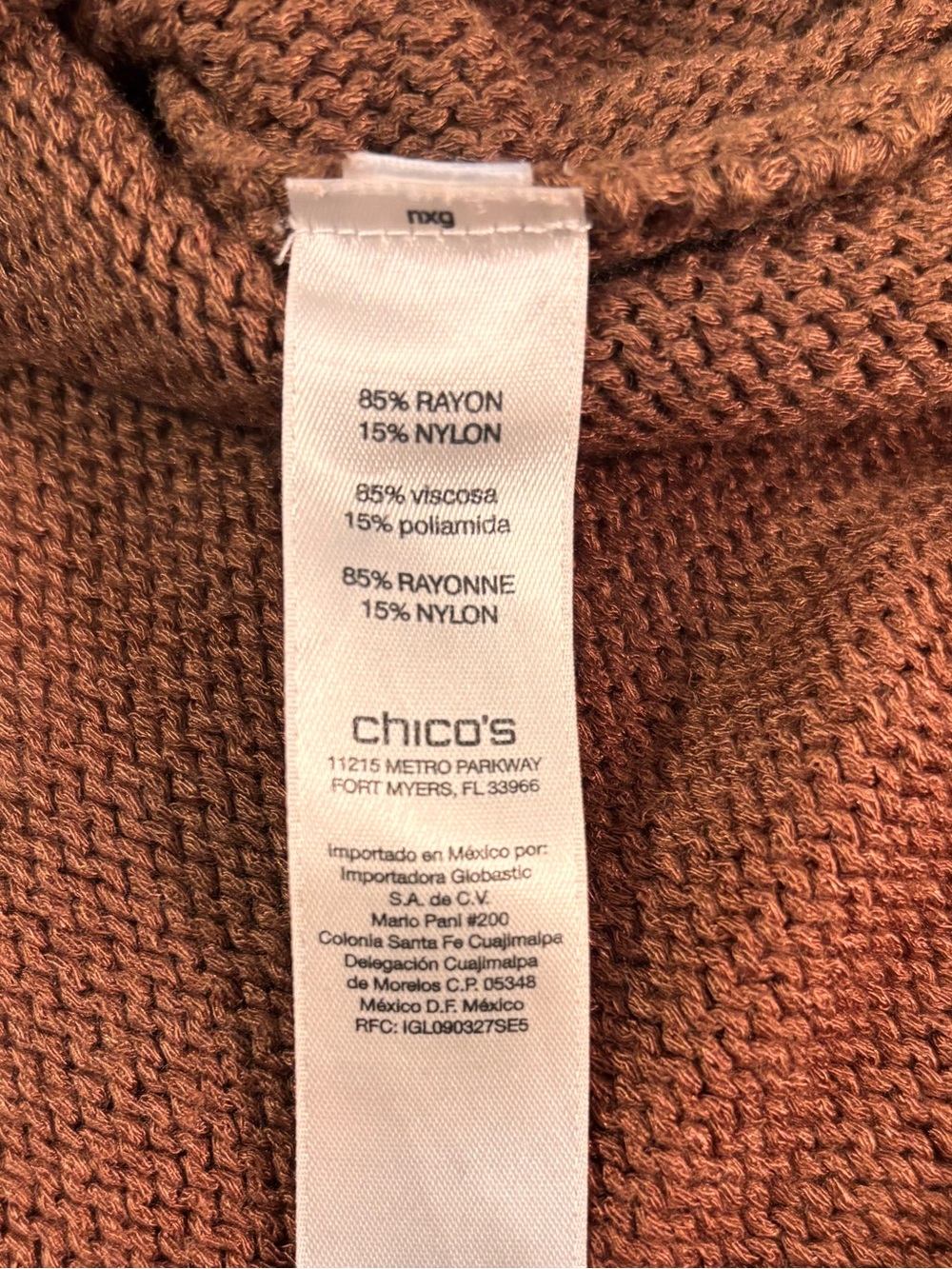 Chico’s Brown 3/4 Dolman sleeve sweater - Picture 7 of 8